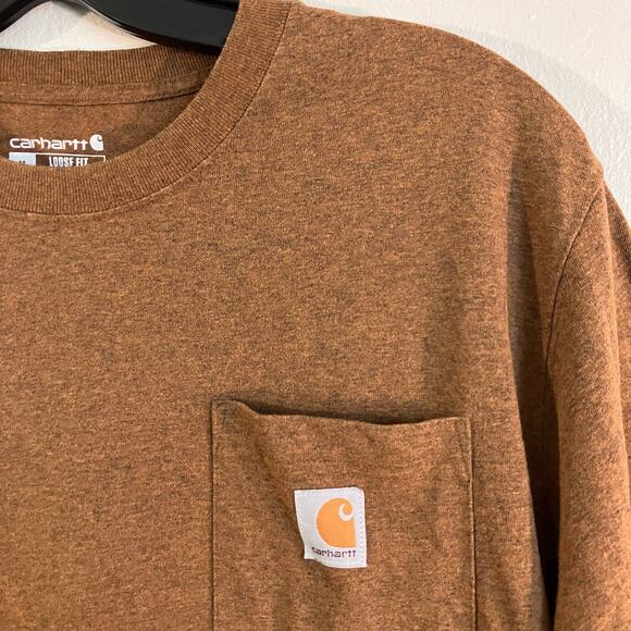 Carhartt Brown Loose Fit‎ Workwear Pocket T-shirt - Picture 4 of 4